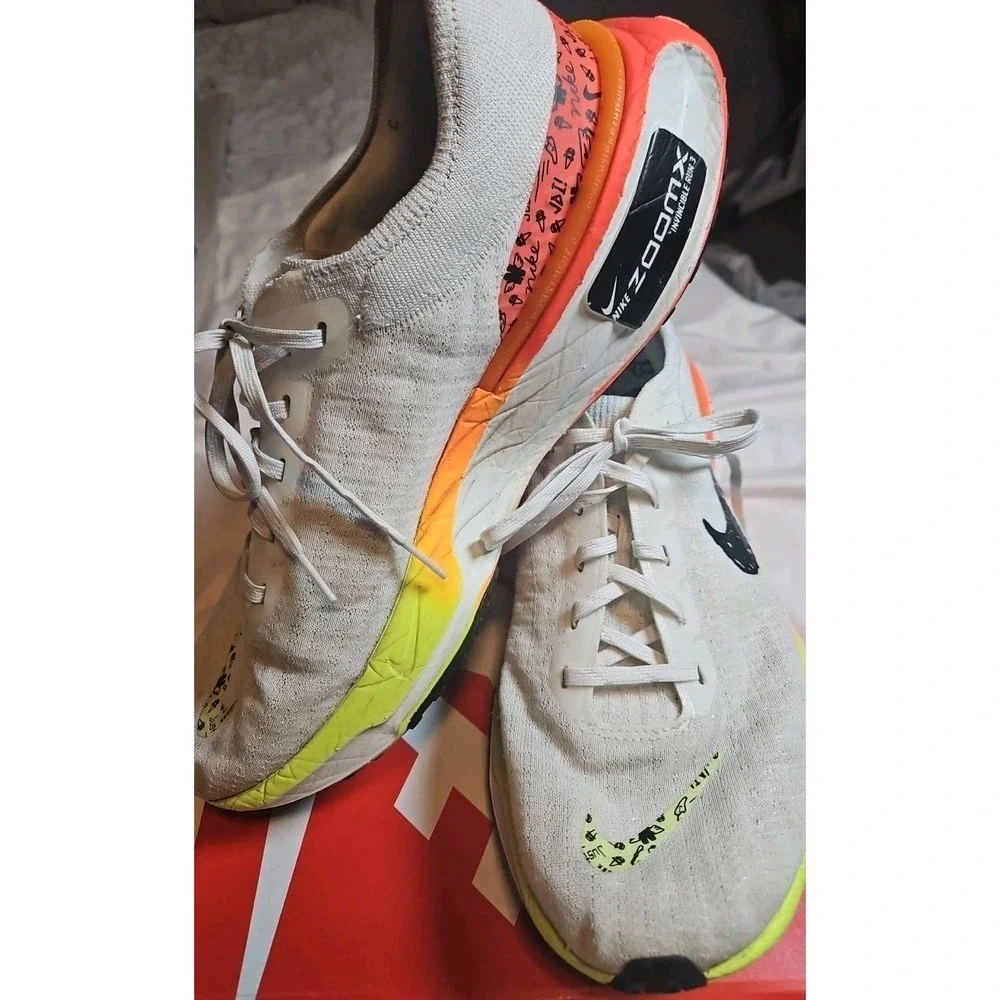 Nike Zoomx Invincible Run FK 3 HF4915-100 Elite Men's Shoes Size 11 White - Picture 7 of 10